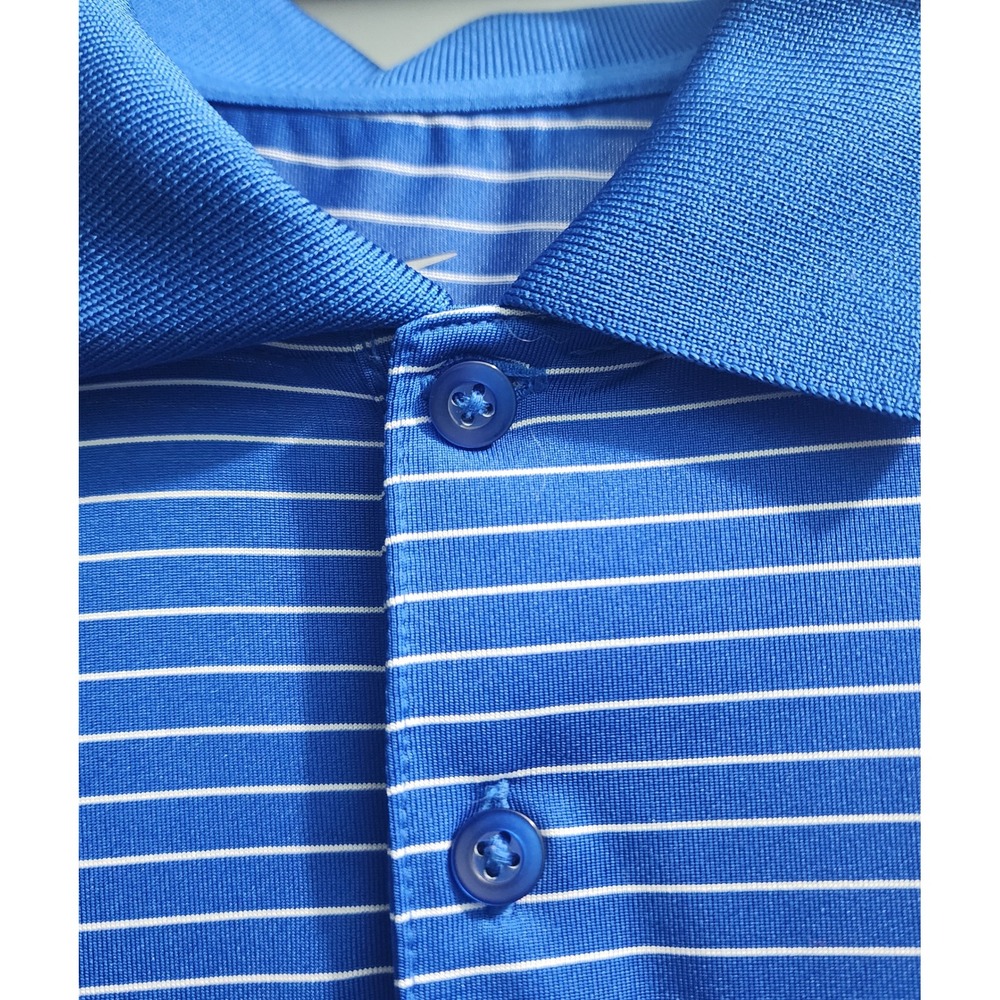 Nike Duke University Dri-FIT Polo Shirt Men's XL Blue Striped Golf - Picture 3 of 9